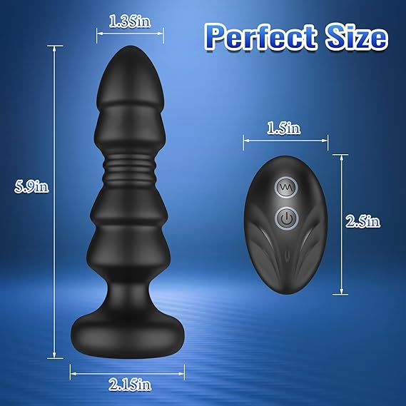 Thrusting & Vibrating Anal Plug – Remote Control Prostate & G-Spot Massager