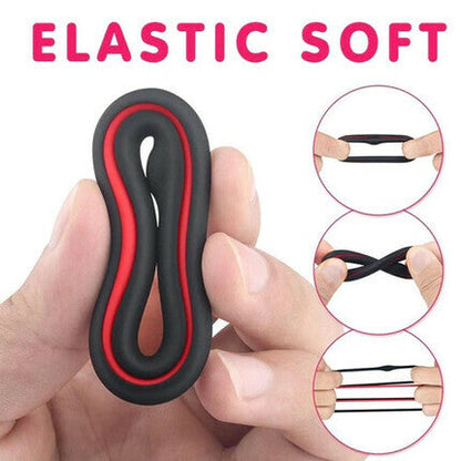 Luna Silicone Cock Ring Set – 3-in-1 Adjustable 1.5 Inch Flexible Ring System