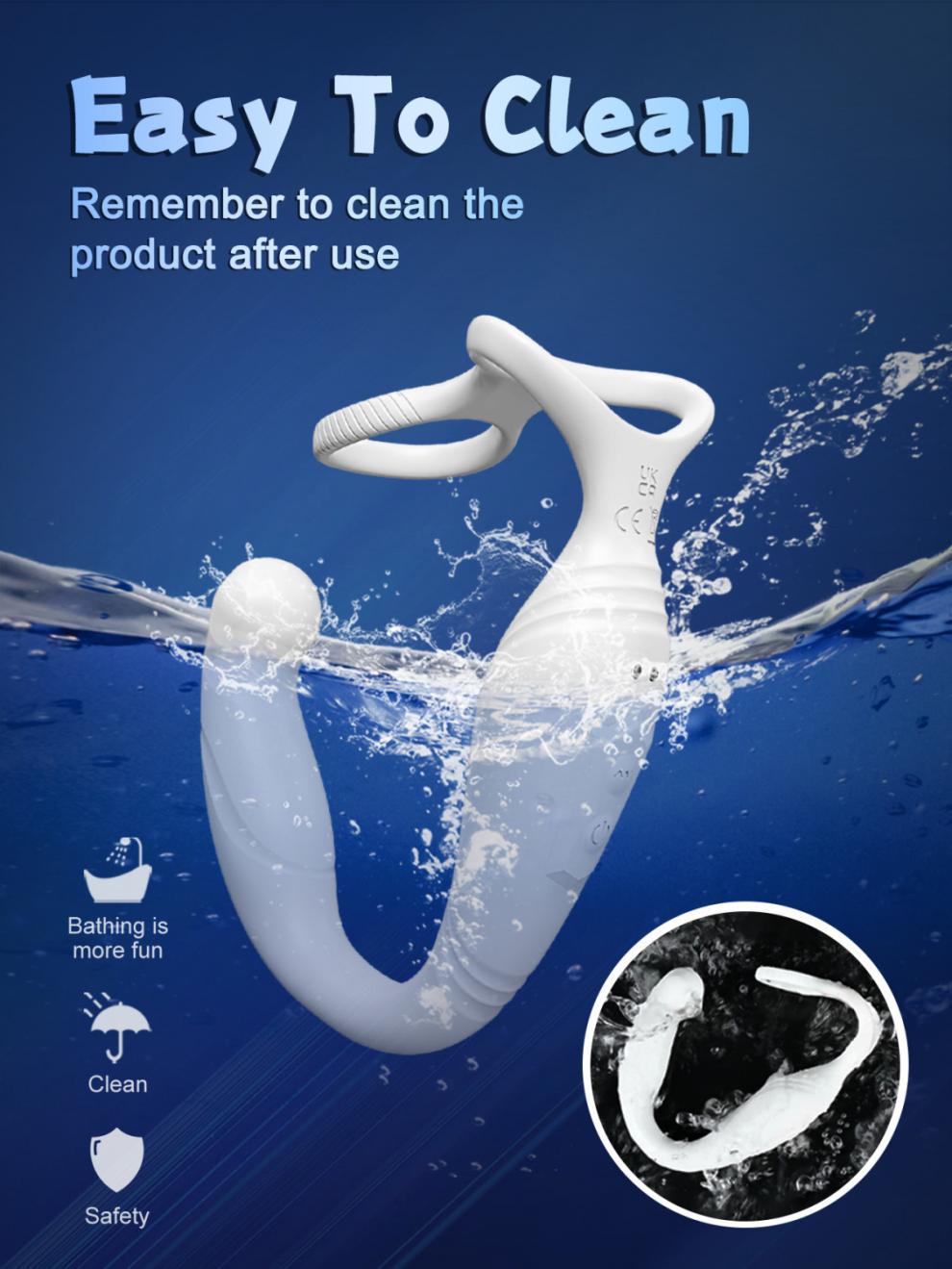 Electric Rotating & Vibrating Prostate Massager with App Control