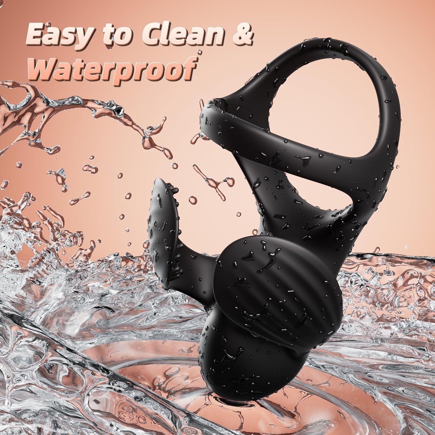 ST-AR09 APP Control Vibrating Cock Ring – 9 Modes Ball-Wrap Stimulator