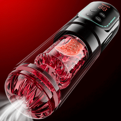 Cinder - App-Controlled Male Stroker with Thrusting, Suction and Rotation