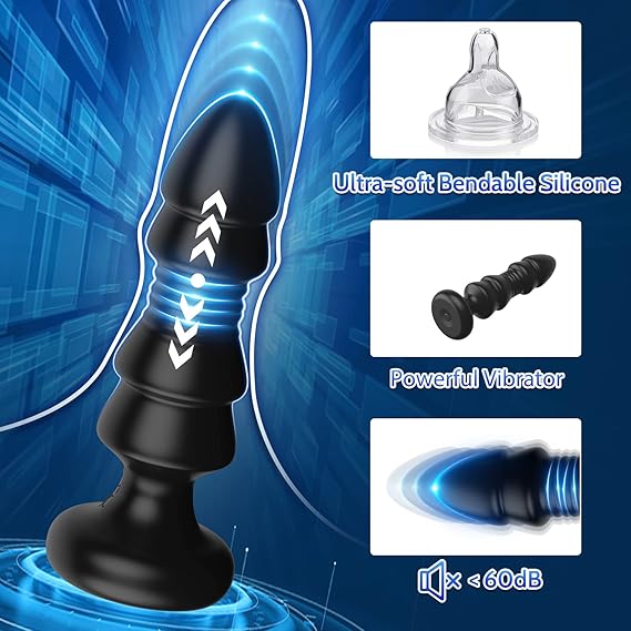 Thrusting & Vibrating Anal Plug – Remote Control Prostate & G-Spot Massager