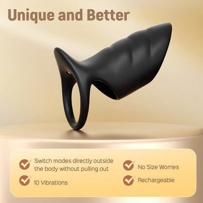 Vibrating Cock Ring with Ergonomic Extension Support