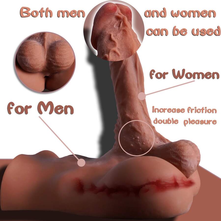 5.9lb Male Sex Doll: Realistic 7in Flexible Dildo – Perfect for Women, Men & Gay Couples!