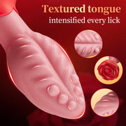Sera textured tongue surface with raised dots and rose-shaped base