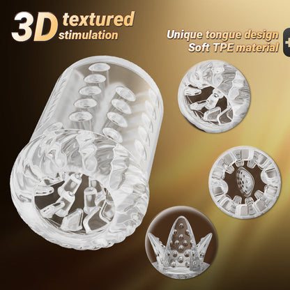 5-in-1 Male Stroker with Adaptive Thrusting & Air Suction