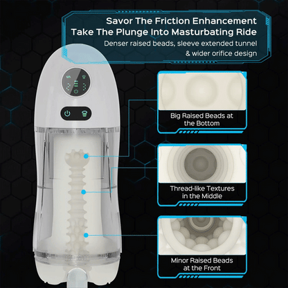 KAI 2 Heated Male Stroker with Suction Stimulation and Precision Vibration