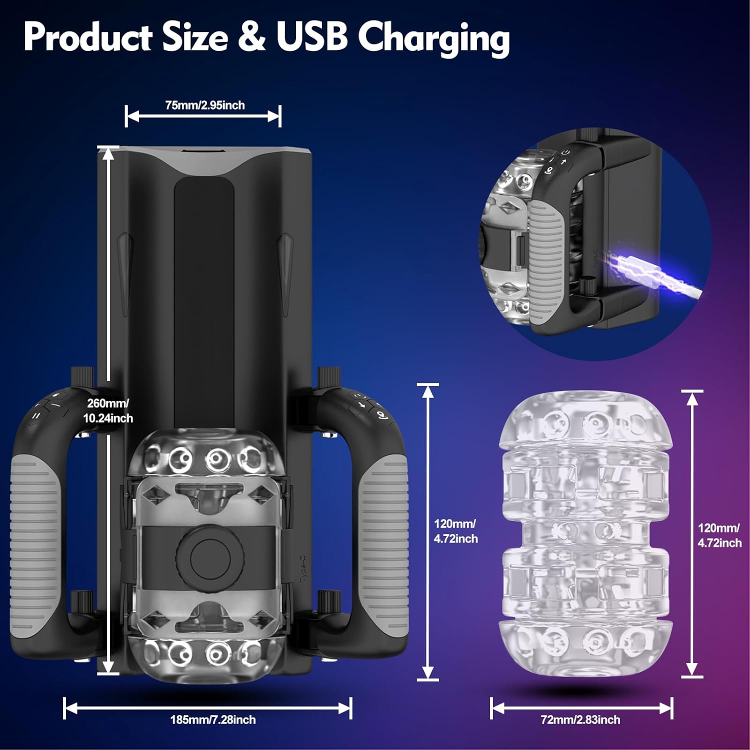 Male Masturbator Machine – Automatic Stroker with Phone Stand & Foldable Handle