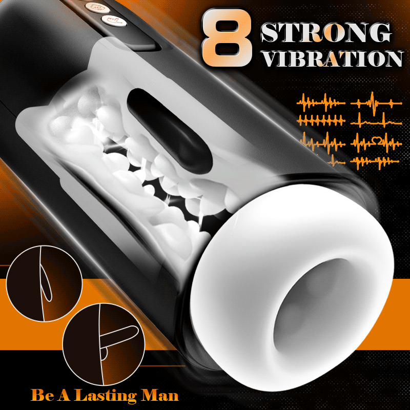 Automatic Male Masturbator with 8 Vibration & 8 Suction Modes and 3D Realistic Sleeve