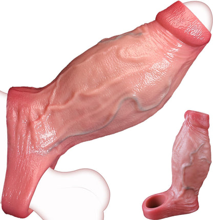 FAJACHE 2.5" Realistic Silicone Sleeve Extender