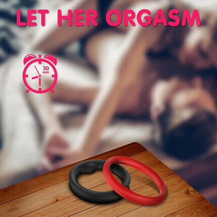 Luna Silicone Cock Ring Set – 3-in-1 Adjustable 1.5 Inch Flexible Ring System