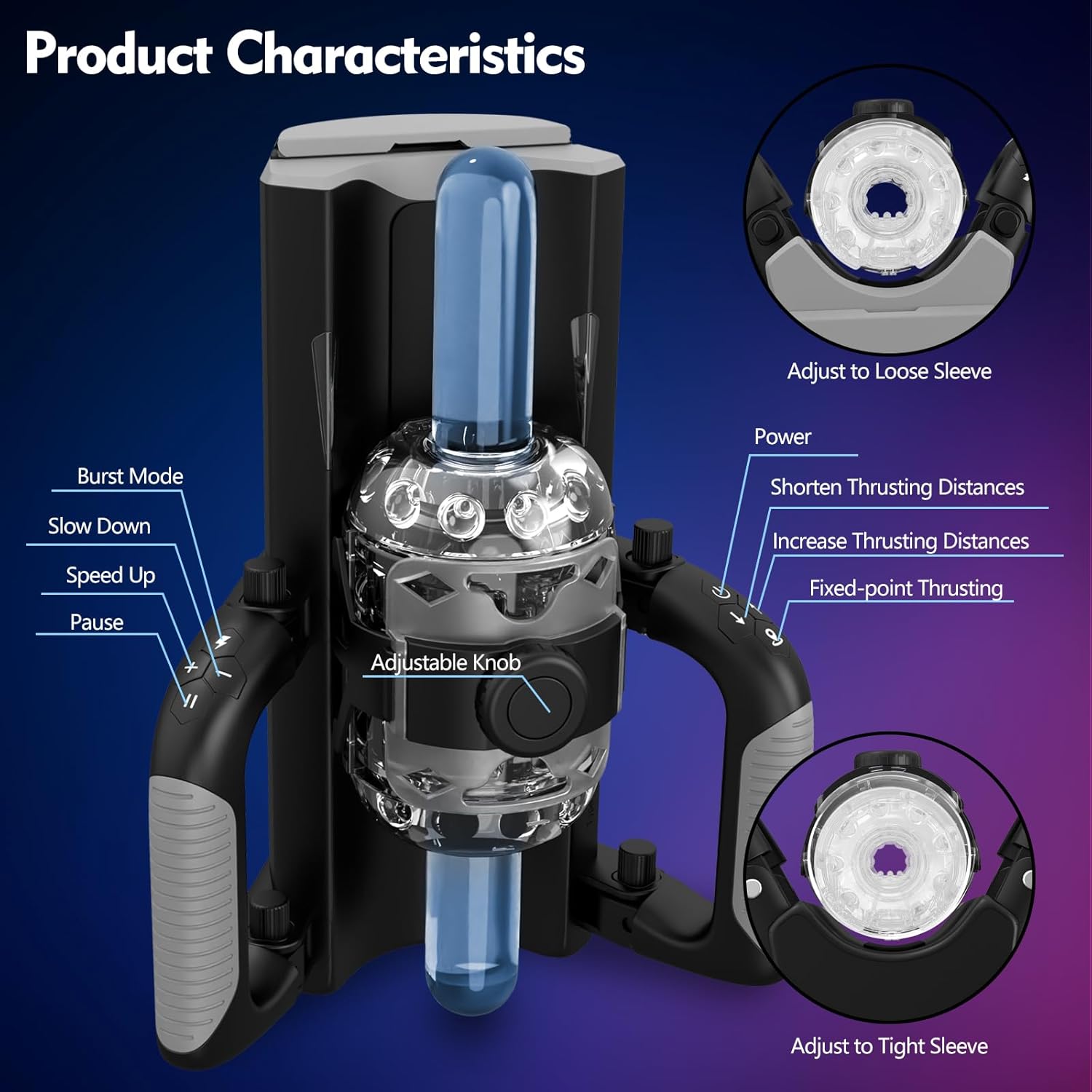 Male Masturbator Machine – Automatic Stroker with Phone Stand & Foldable Handle