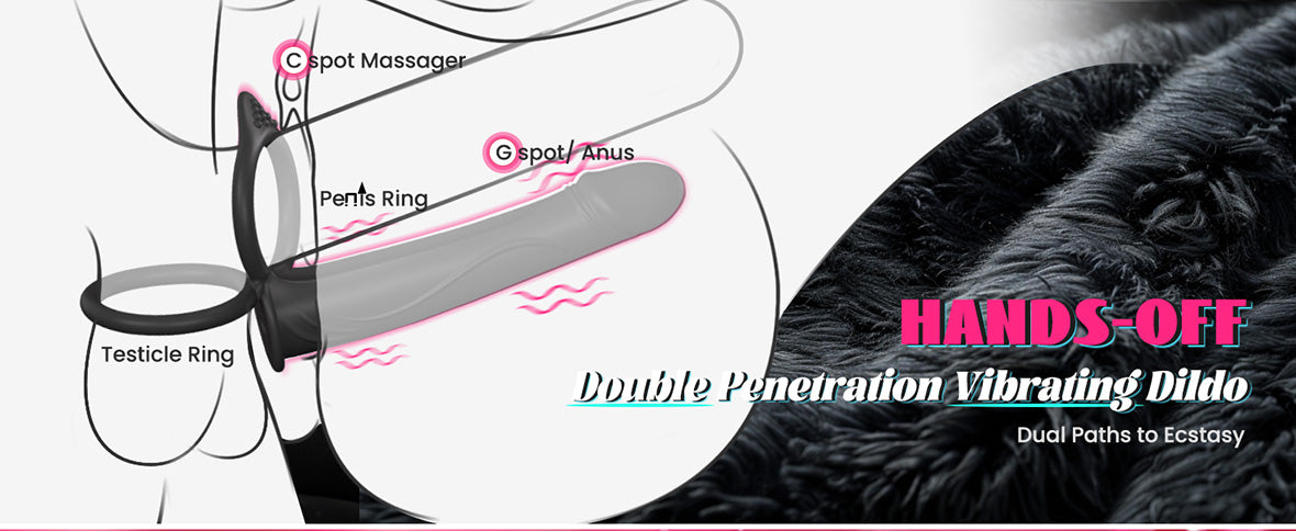 Anal Couples Strap On Anal Dildo With Vibrating Cock Ring