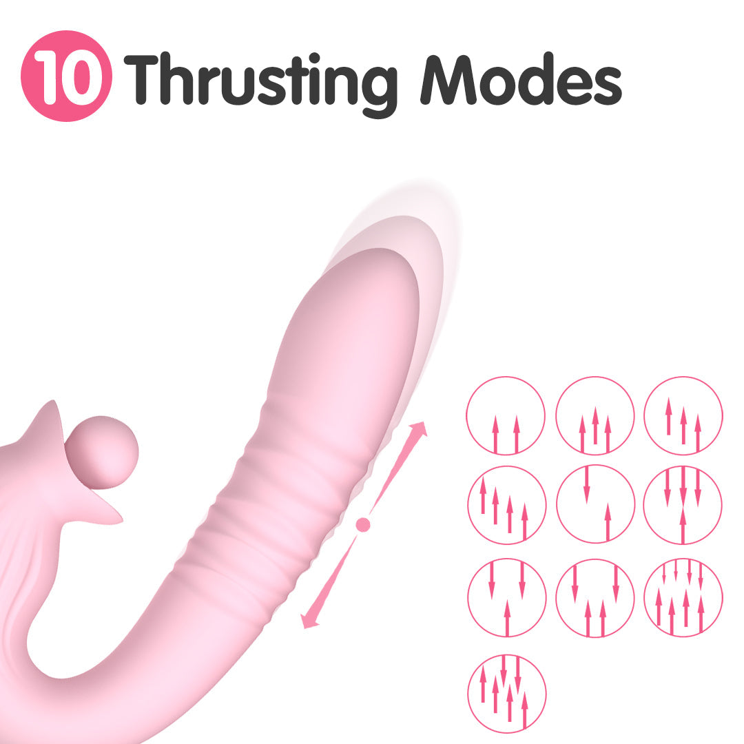 Melo 360° Rotation Rabbit Vibrator – Thrusting, Swing & Dual Stimulation