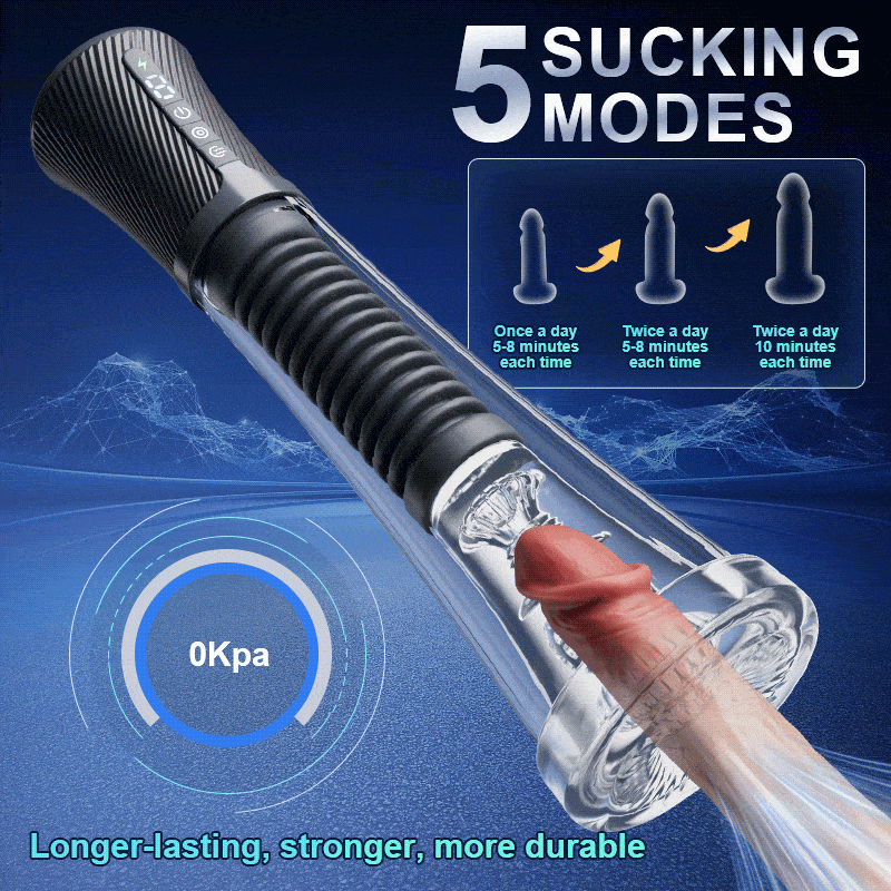 Clear Male Visual Penis Enlargement Pump APP Controlled 9 Vibrating & 5 Sucking Modes