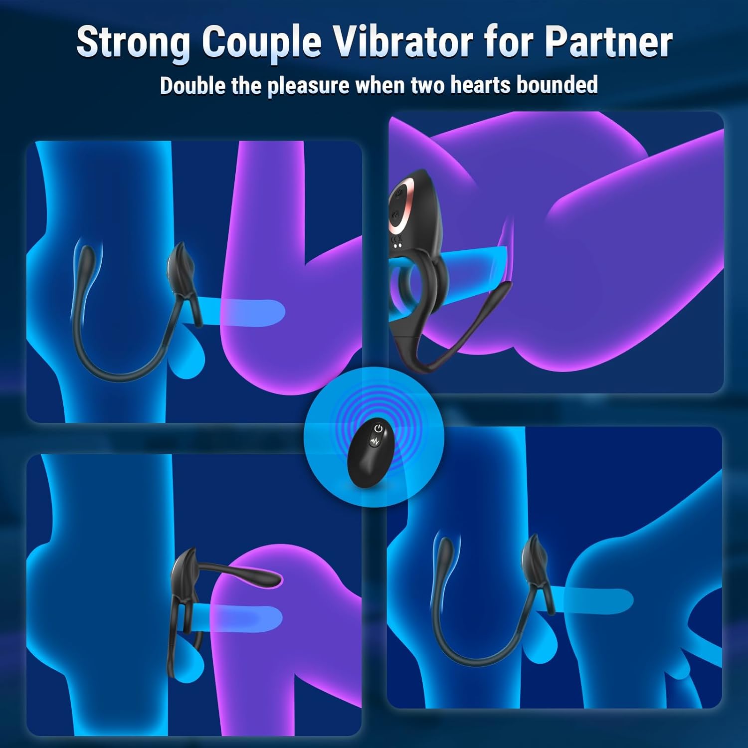 Dual-Action Cock Ring with Prostate Massager – Vibrating Anal Plug & Clit Stimulator for Couples, Remote-Controlled Pleasure Enhancer