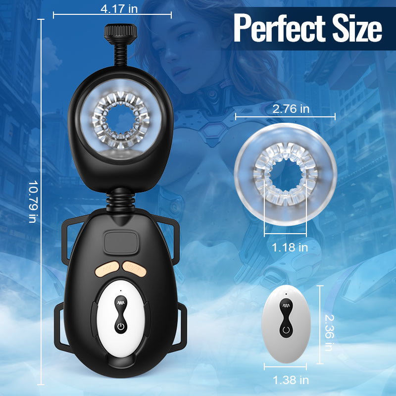 Lust Gear - Wearing Masturbation Cup 9 Vibrating & 9 Thrusting Modes