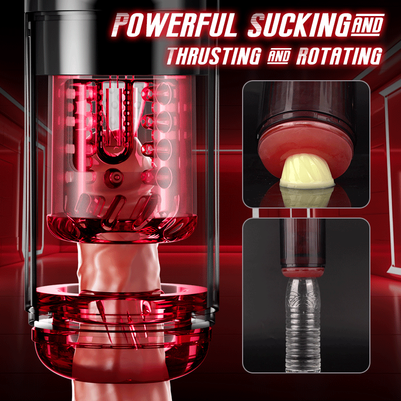 Cinder - App-Controlled Male Stroker with Thrusting, Suction and Rotation