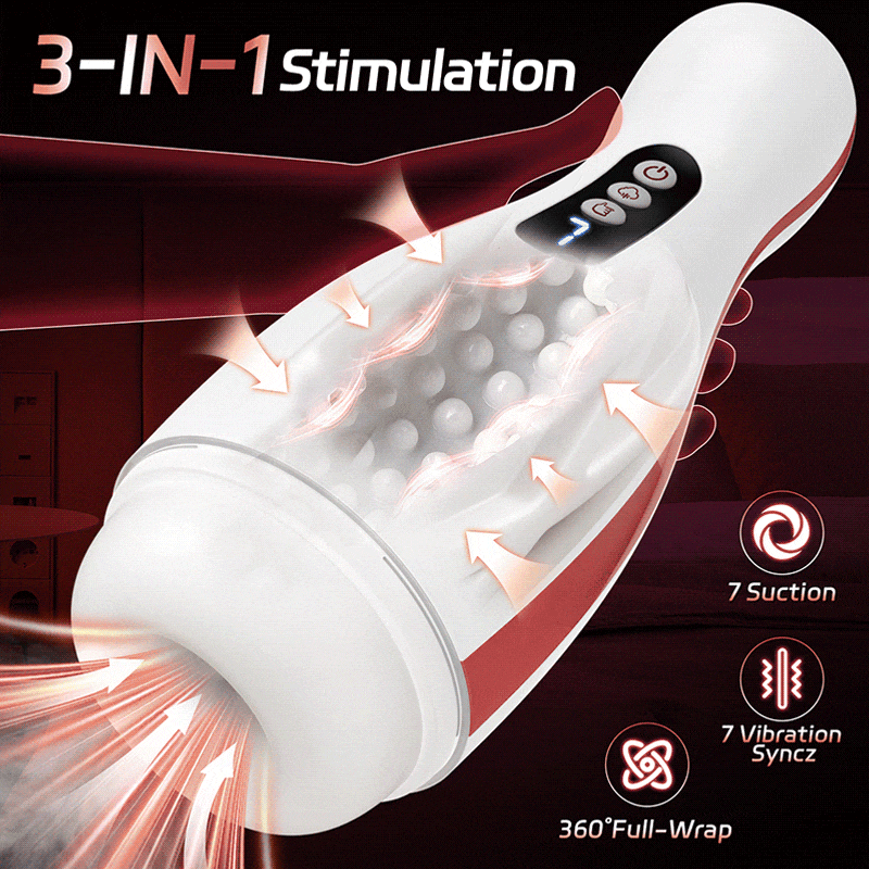 Kama 3-in-1 stroker with seven suction and seven vibration settings