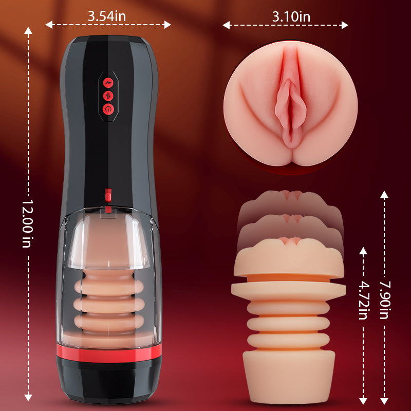 ROKA - Lifelike Automatic 5 Thrusting 10 Vibrating Vocable Masturbator Stroker