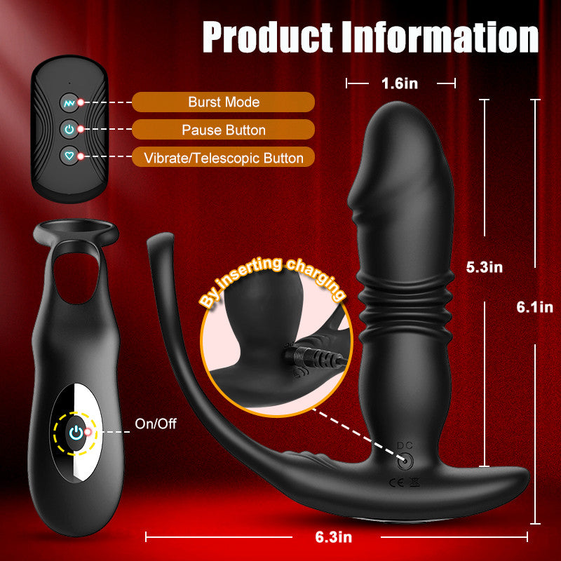 3 Thrusting & 10 Vibrating  Prostate Massager