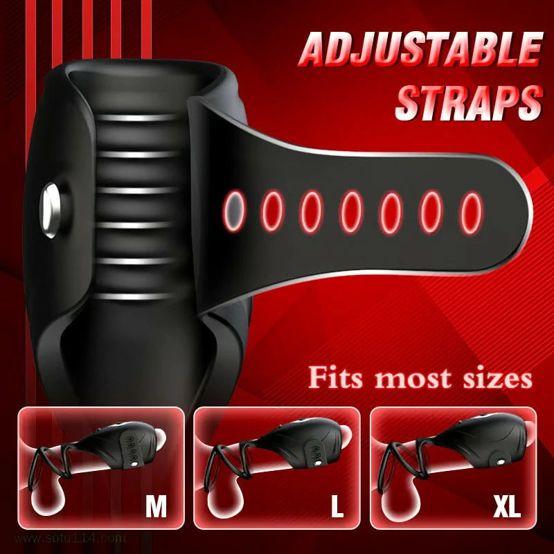 APP Control Glans Stimulate Penis Massage Adult Toys with Dual Penis Rings