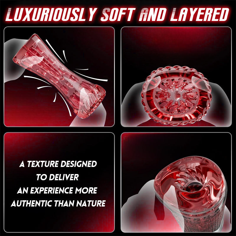 Cinder App-Controlled Thrusting & Rotating Male Masturbator with Suction, Vibration & Licking Sensation