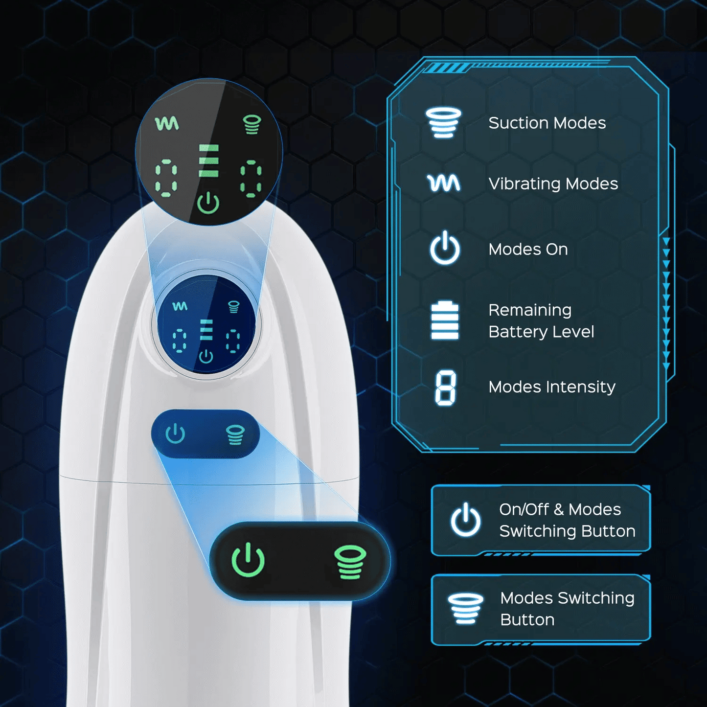 KAI 2 Heated Male Stroker with Suction Stimulation and Precision Vibration