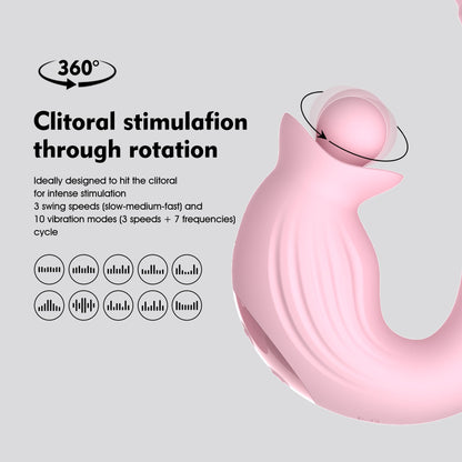 Melo 360° Rotation Rabbit Vibrator – Thrusting, Swing & Dual Stimulation