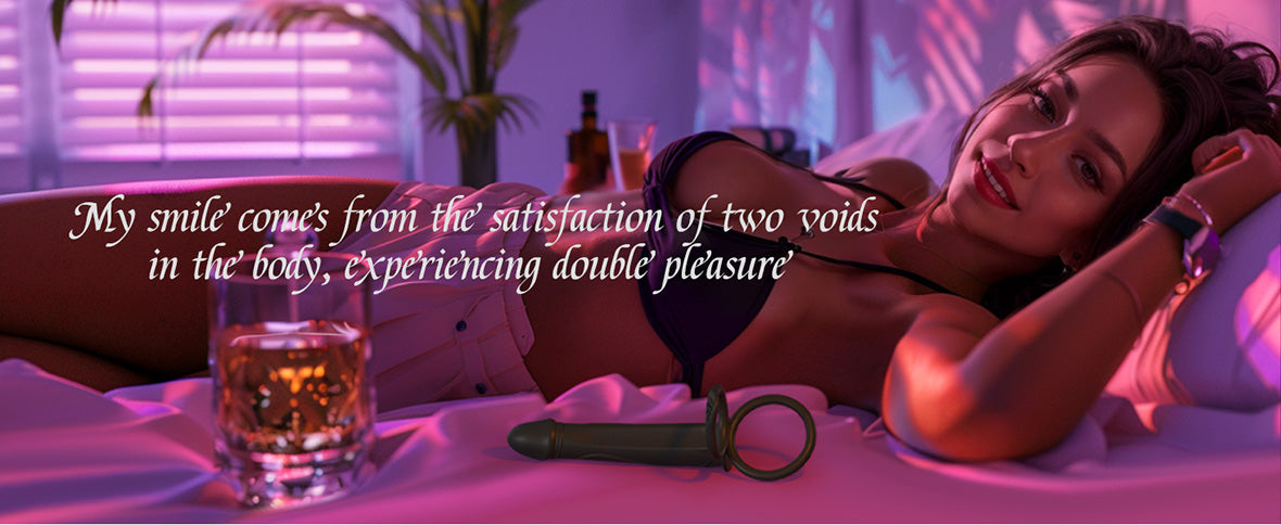 Anal Couples Strap On Anal Dildo With Vibrating Cock Ring