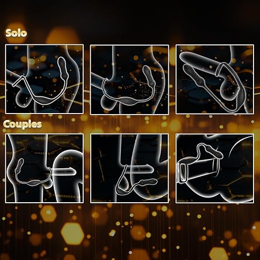 HNNPY Prostate Massager & Vibrating Cock Ring – 10 Vibration Modes, APP Control, Thrusting Anal Plug & Testicle Stimulator for Men