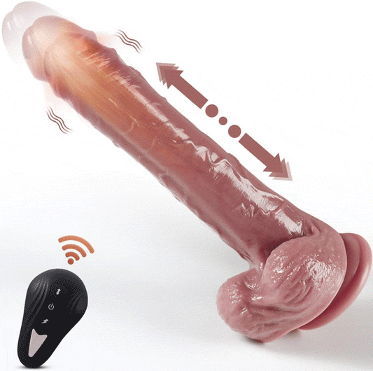 Electric Thrusting & Vibrating Dildo – 3 Speeds & 10 Frequencies product image 1