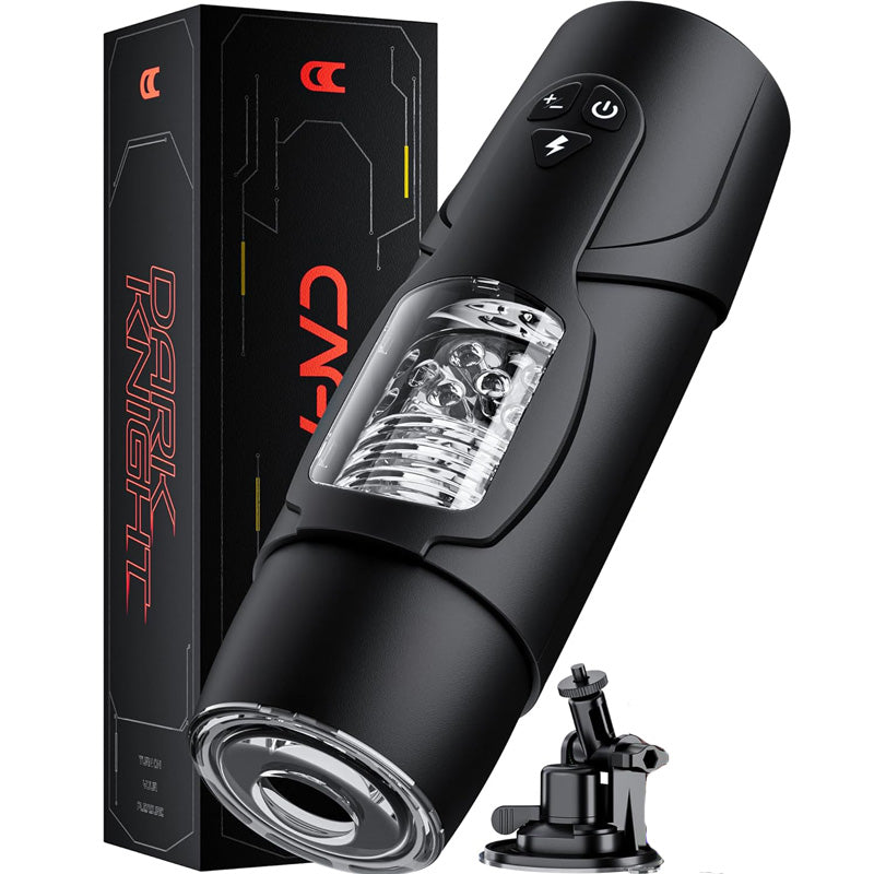 Dark-Knight-Rotating Male Stroker with Automatic Thrusting and Sensory Audio