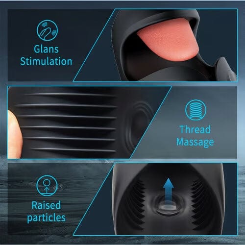 Sweetstoy - Explorer: Licking Vibrating 2 in 1 Male Penis Vibrators