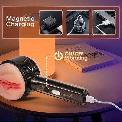 Dual-Channel Male Stroker with Precision Vibration