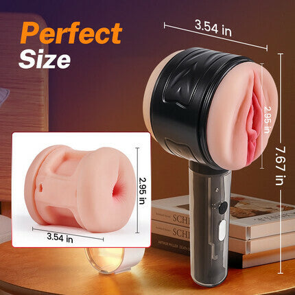 Dottore Vibrating Masturbator – 2-in-1 Handheld Pleasure Device