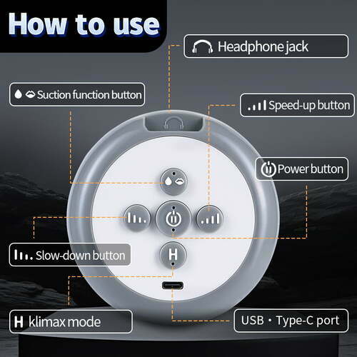 Automatic lubrication 8 Thrusting & Sucking Handheld Male Masturbator