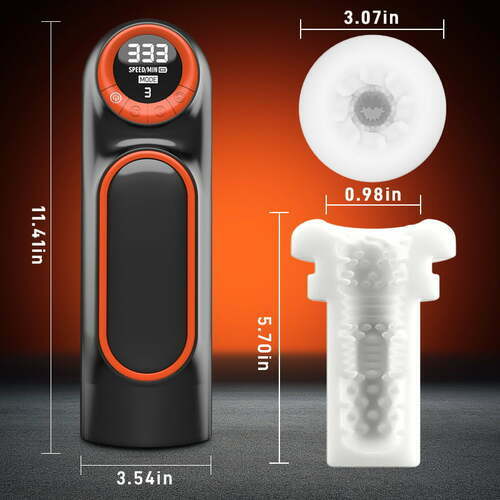 【Pro Version】Sweetstoy LCD Sucking Thrusting Vibrating Male Masturbator Male Sex Toy