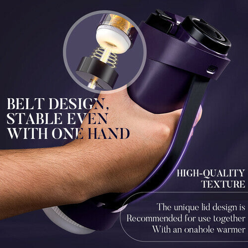 Purple Driver 7 Thrusting Stable Belt Design Male Stroker Masturbator Adult Toy Sweetstoy