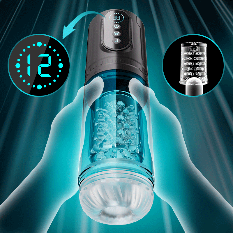 Hunter automatic thrusting, rotating and suction male stroker – product view 5