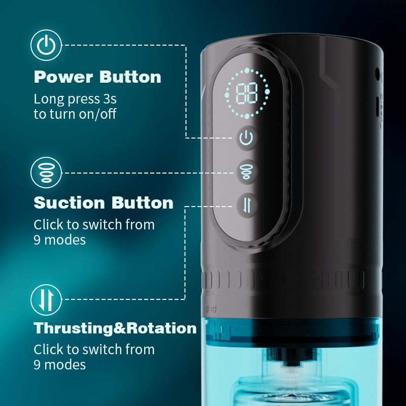 Hunter automatic thrusting, rotating and suction male stroker – product view 7
