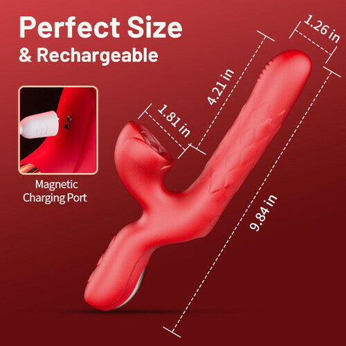 Sweetstoy-7 Thrusting Wiggling Rose Clit Stimulator G-spot Vibrator