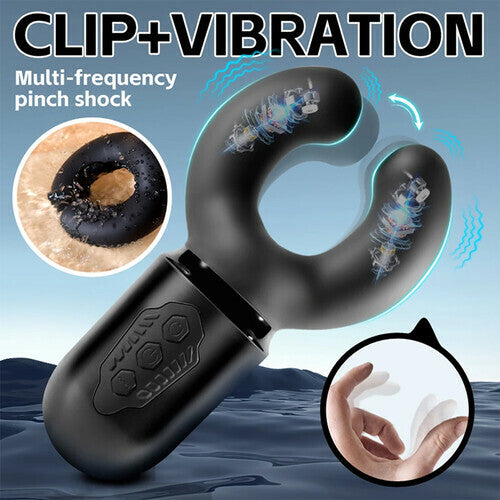 Men's Desensitization Trainer With Automatic Massage Clamp – Electric Glans Vibrators Sensitivity Exerciser Sweetstoy