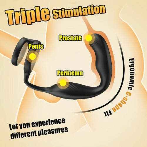 Leonard R10 Rotating Prostate Massager with 360° Motion & Dual Support Rings