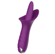Purple color example of the tongue-style clitoral vibrator