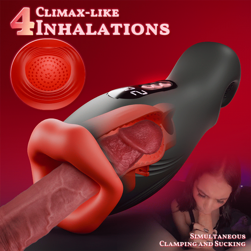 Enchantment - 9 Vibrations 4 Suctions Clamping Suction Oral Simulation Male Masturbator