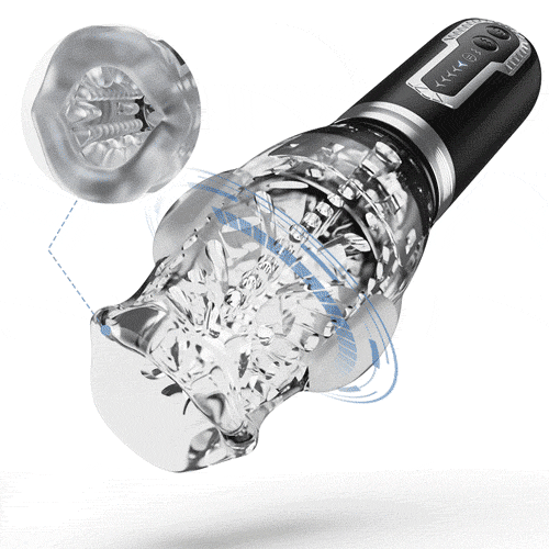 Amber automatic male stroker with thrusting and rotation - product view