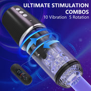 Widowmaker rotating male stroker with suction control - design detail