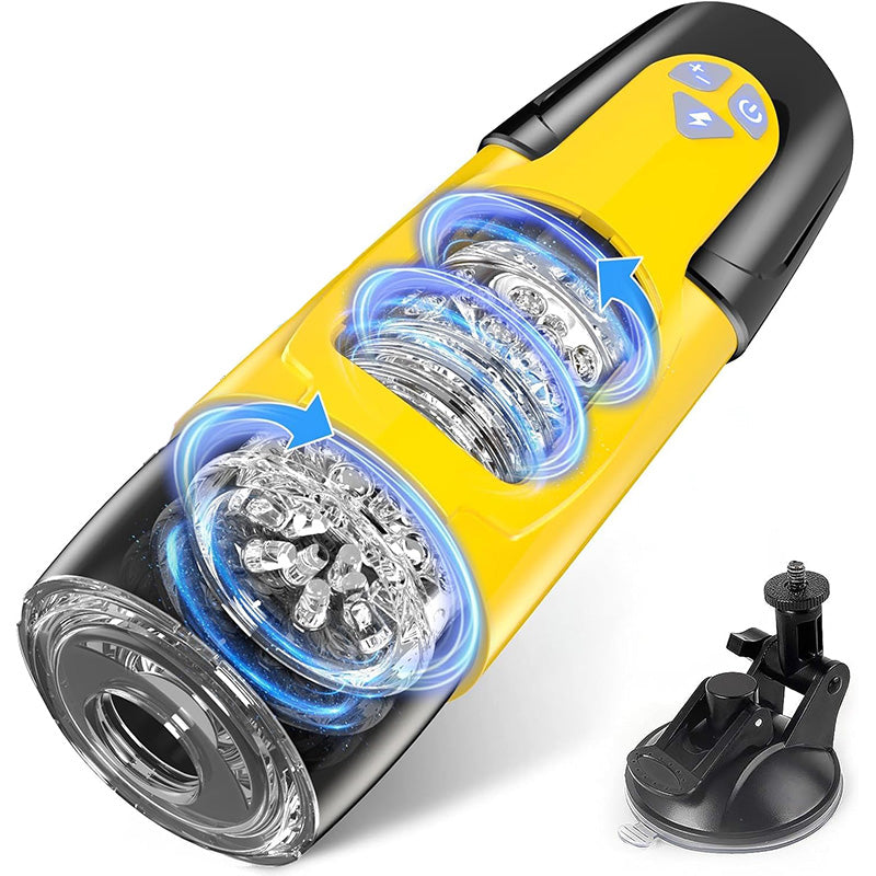 Dark-Knight-Rotating Male Stroker with Automatic Thrusting and Sensory Audio