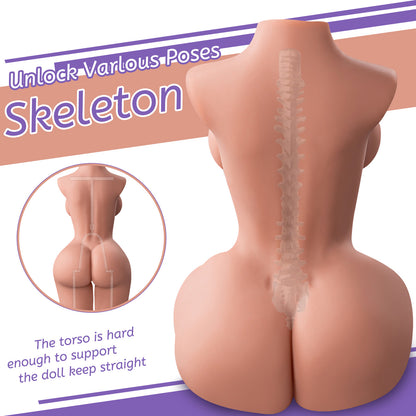 Mocha Skin Tone Female Torso Sex Doll – Premium TPR Realistic Body